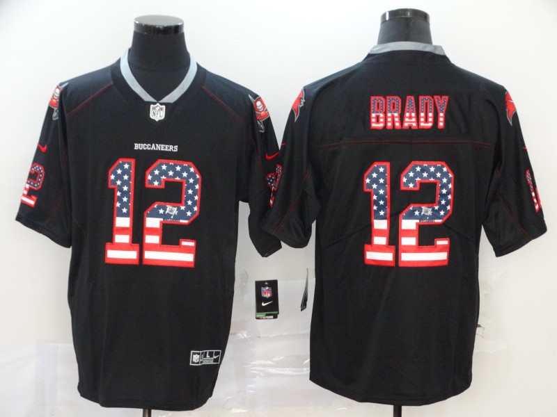 Men Tampa Bay Buccaneers #12 Brady black USA Flag New Nike Limited Vapor Untouchable NFL Jerseys->women nfl jersey->Women Jersey
